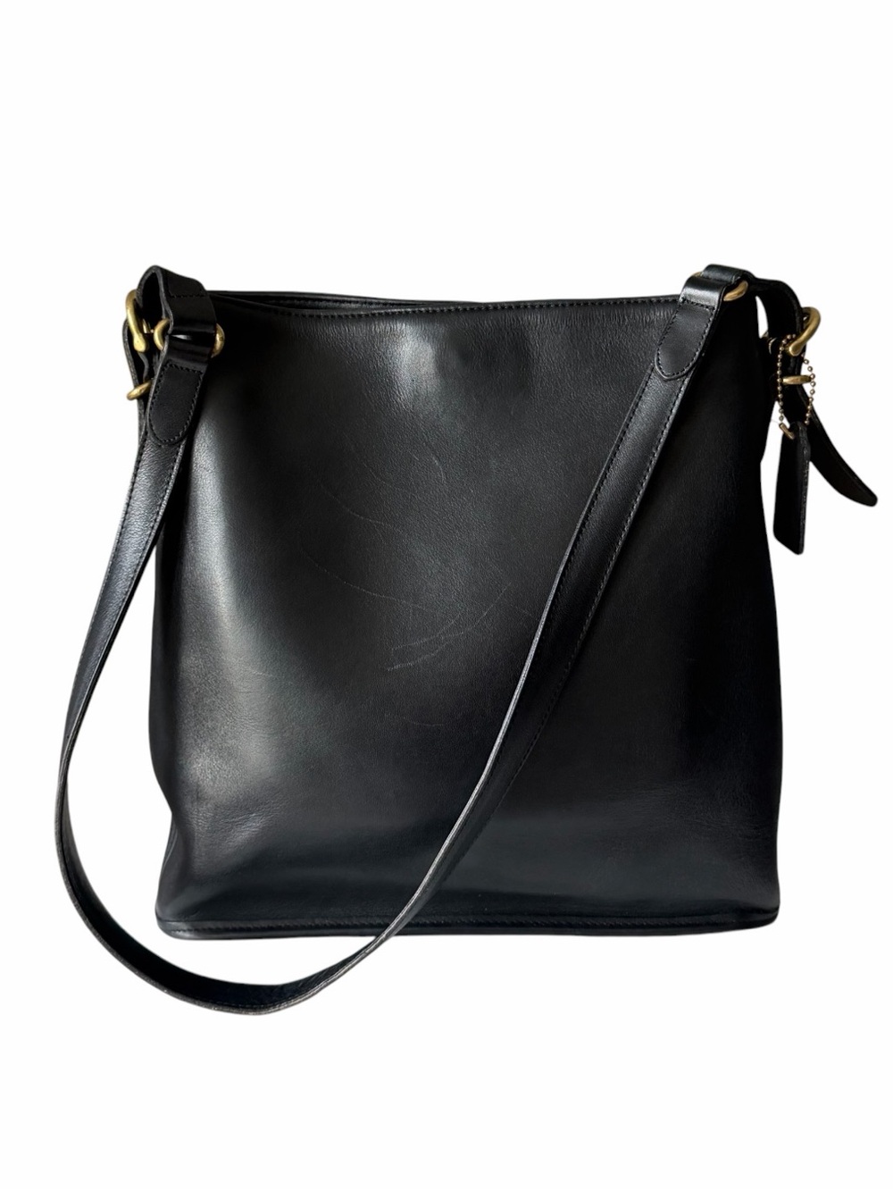 Vintage Coach 9806 Equestrian Slim Bucket Bag Black Glove Leather USA
